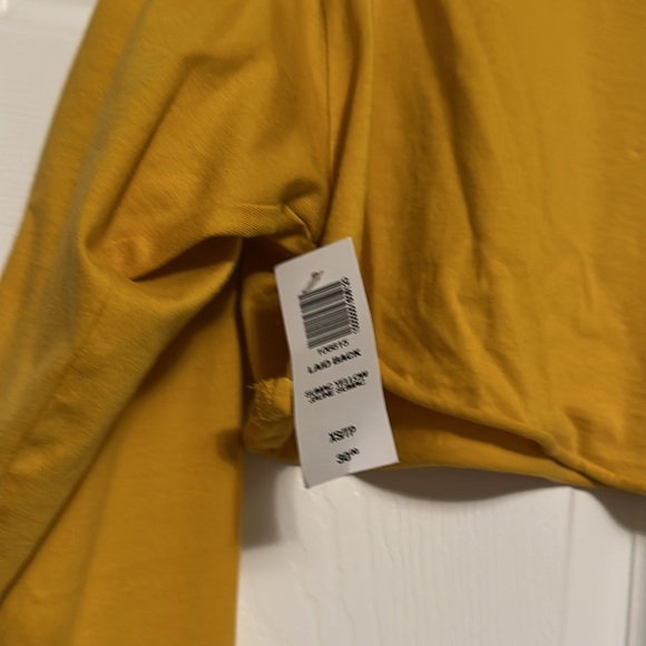 BNWT Azure Skies Laid Back Sumac Yellow Cropped Long Sleeve Top, Sz Xsmall - Picture 3 of 5